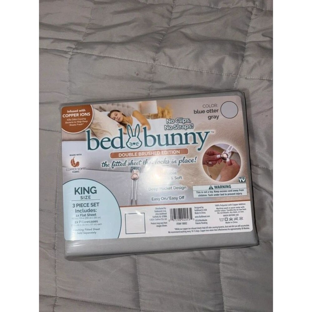 New Bed Bunny King Size As Seen On Tv Double Brushed Edition 3-Piece Sheet Set
